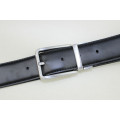 Leather reversible belts and reversible buckles